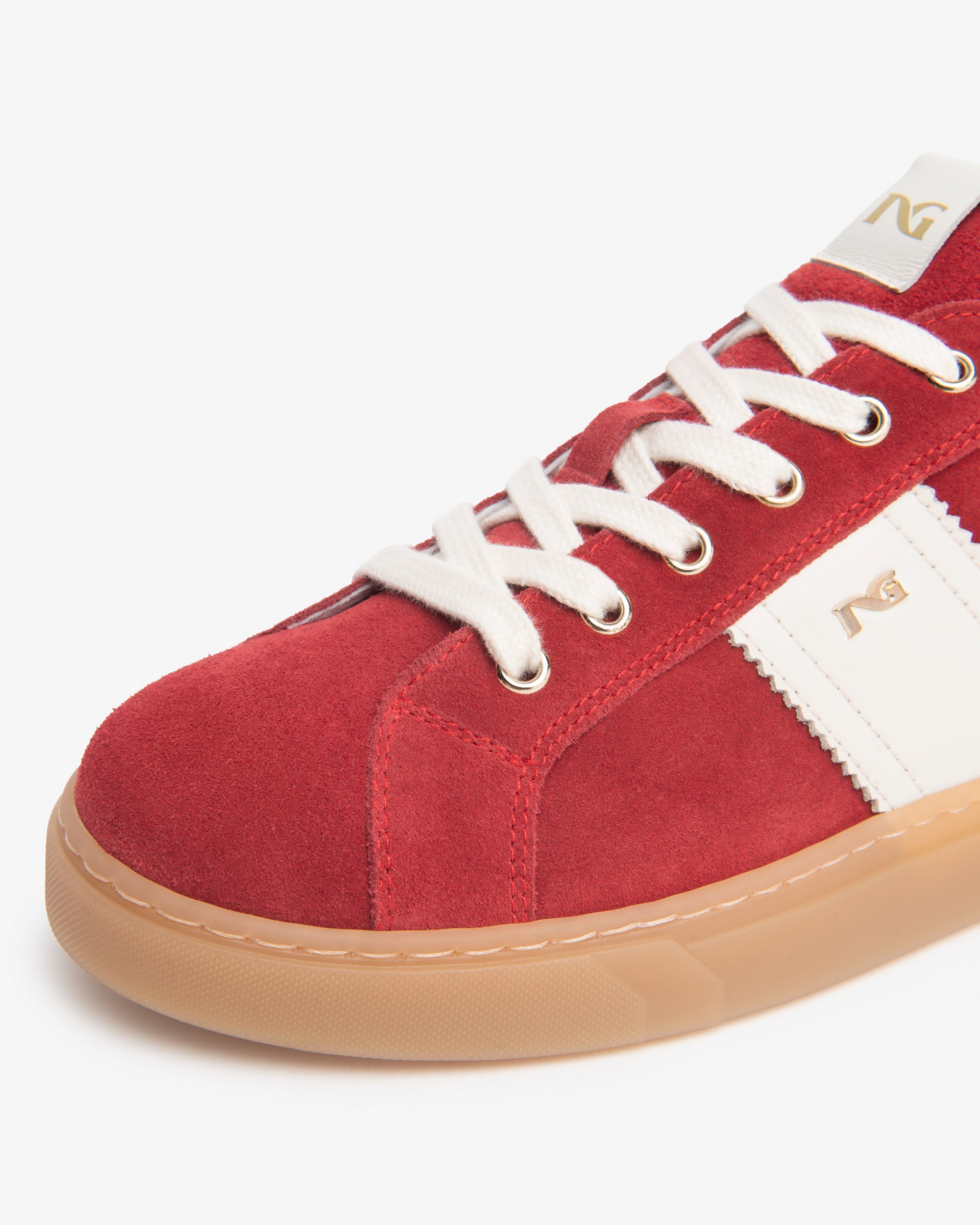  Damen-Sneaker aus Wildleder und Leder