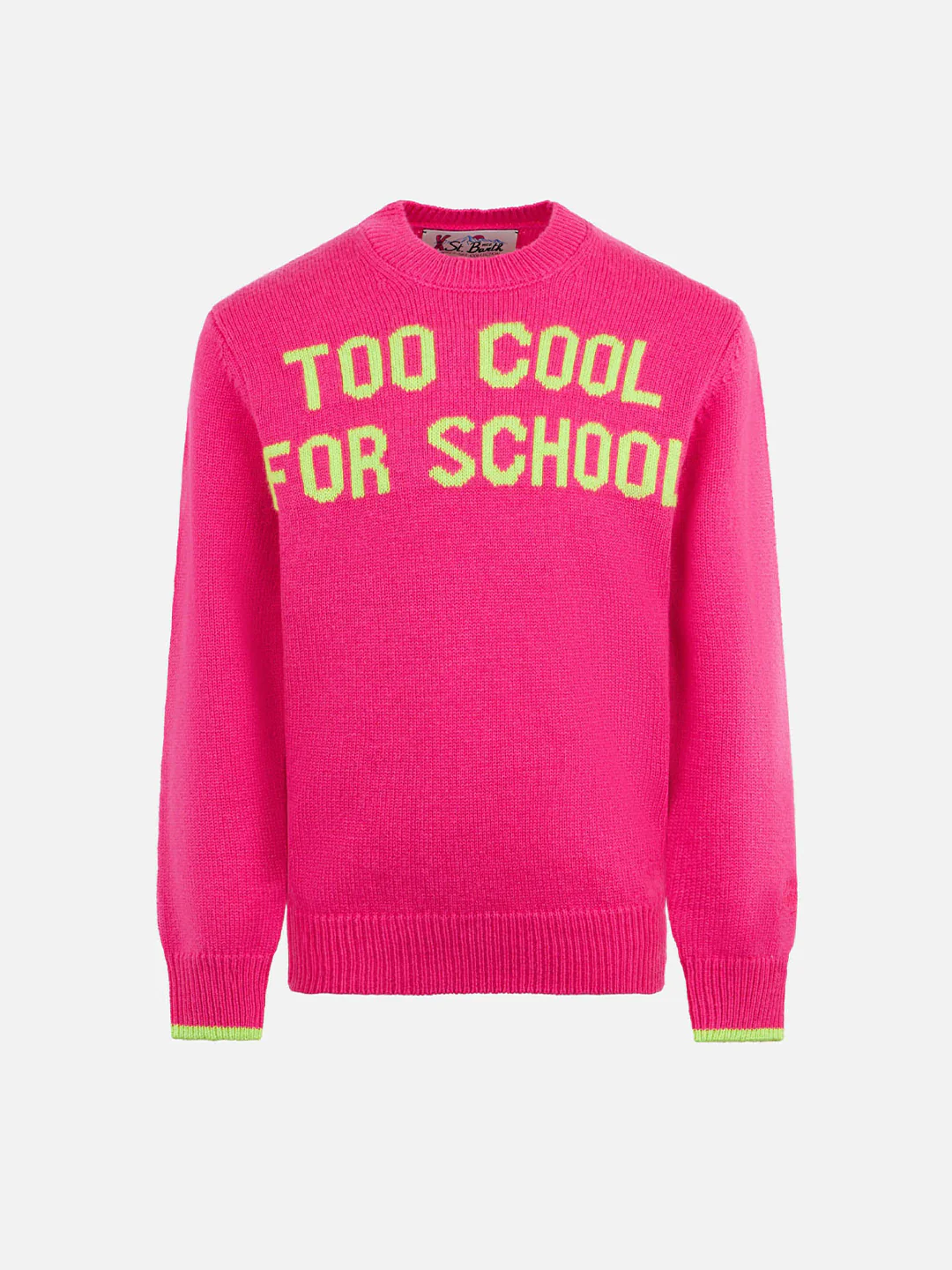 Trui met ronde hals en print, te cool voor schoolmeisjes