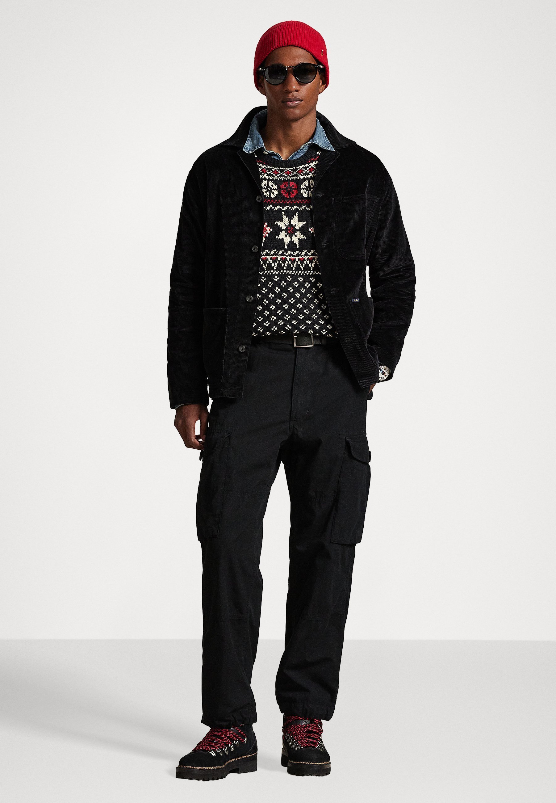 Polo Ralph Lauren corduroy utility overshirt - Licht jack - zwart