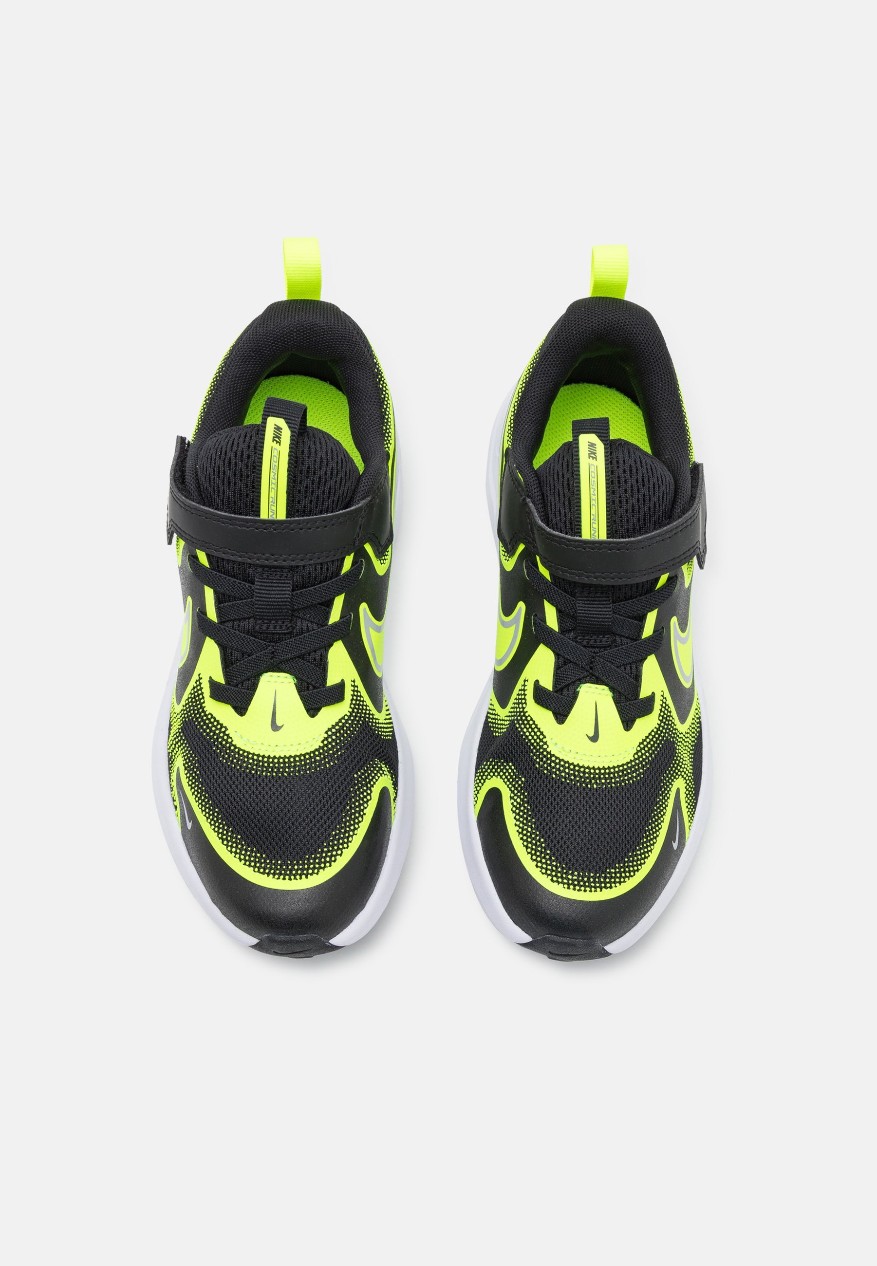 Nike Performance COSMIC RUNNER UNISEX - Cestni tekaški copati - črna/volko siva/volt