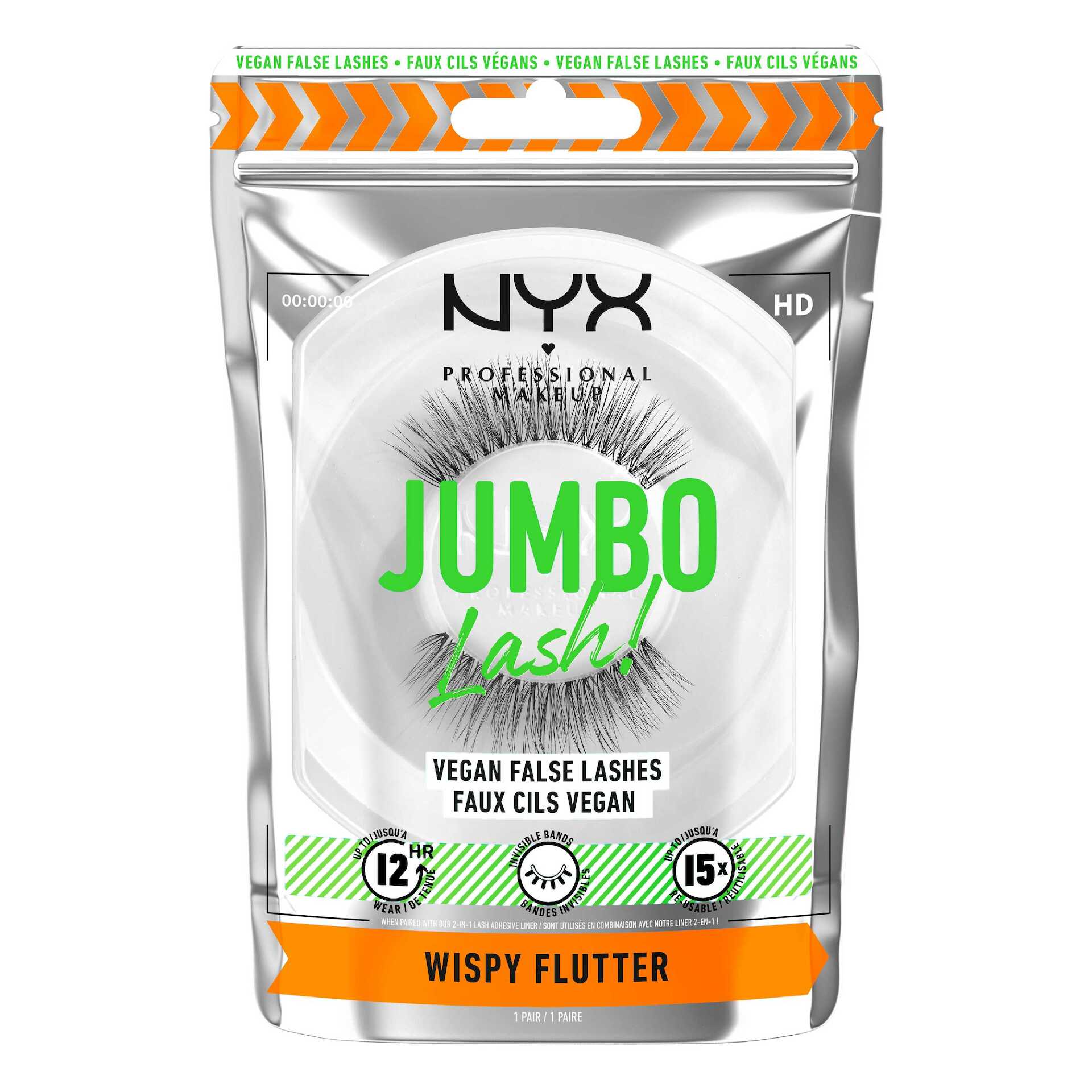 Jumbo szempilla! Vegán műszempillák Wispy Flutter - NYX Professional Makeup
