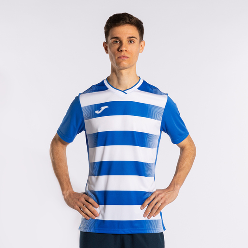 Camiseta Manga Corta Joma Europa V Royal Blanco