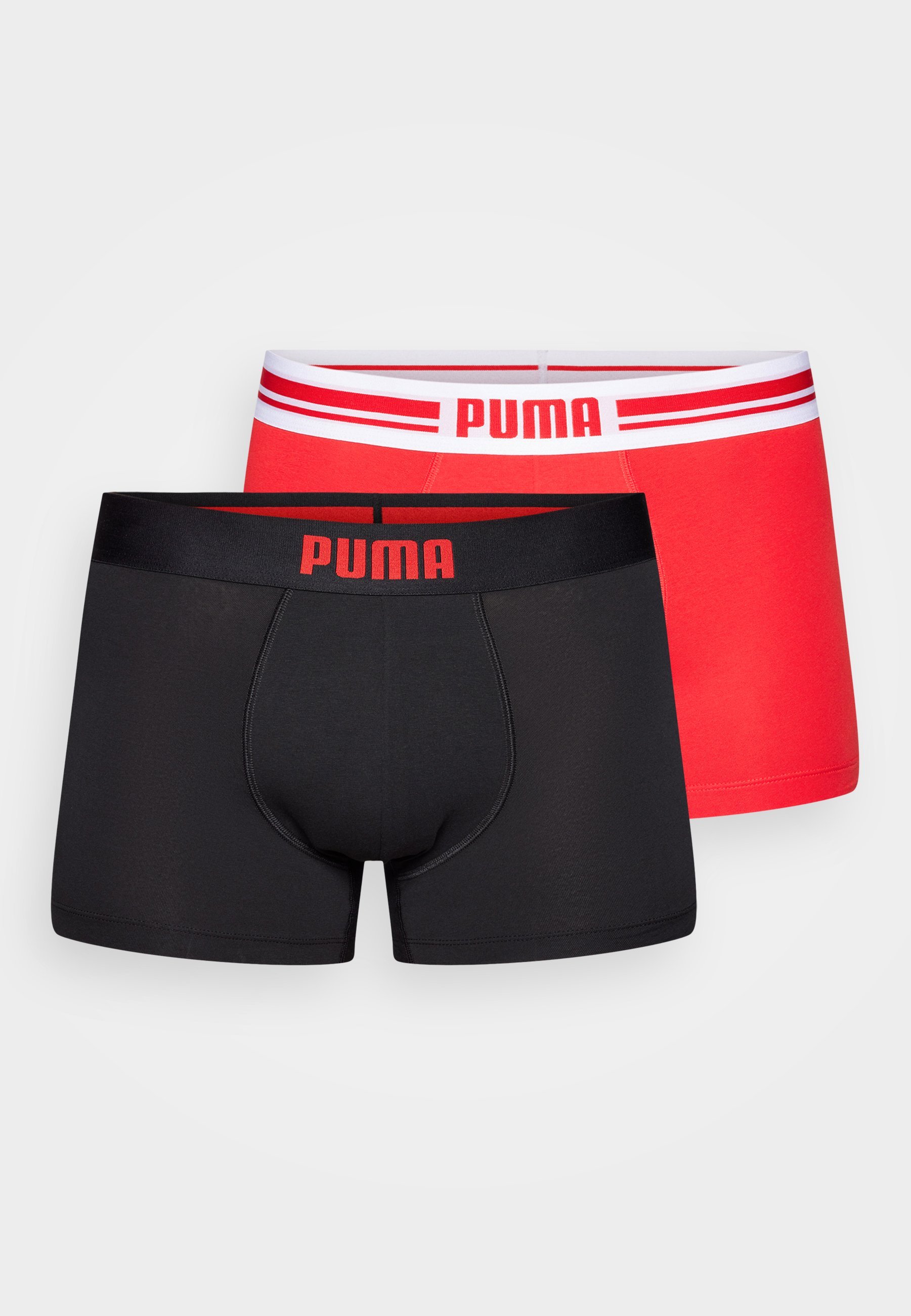 Puma MEN EVERYDAY PLACED LOGO 2 PACK - Bokserki - czerwony/czarny