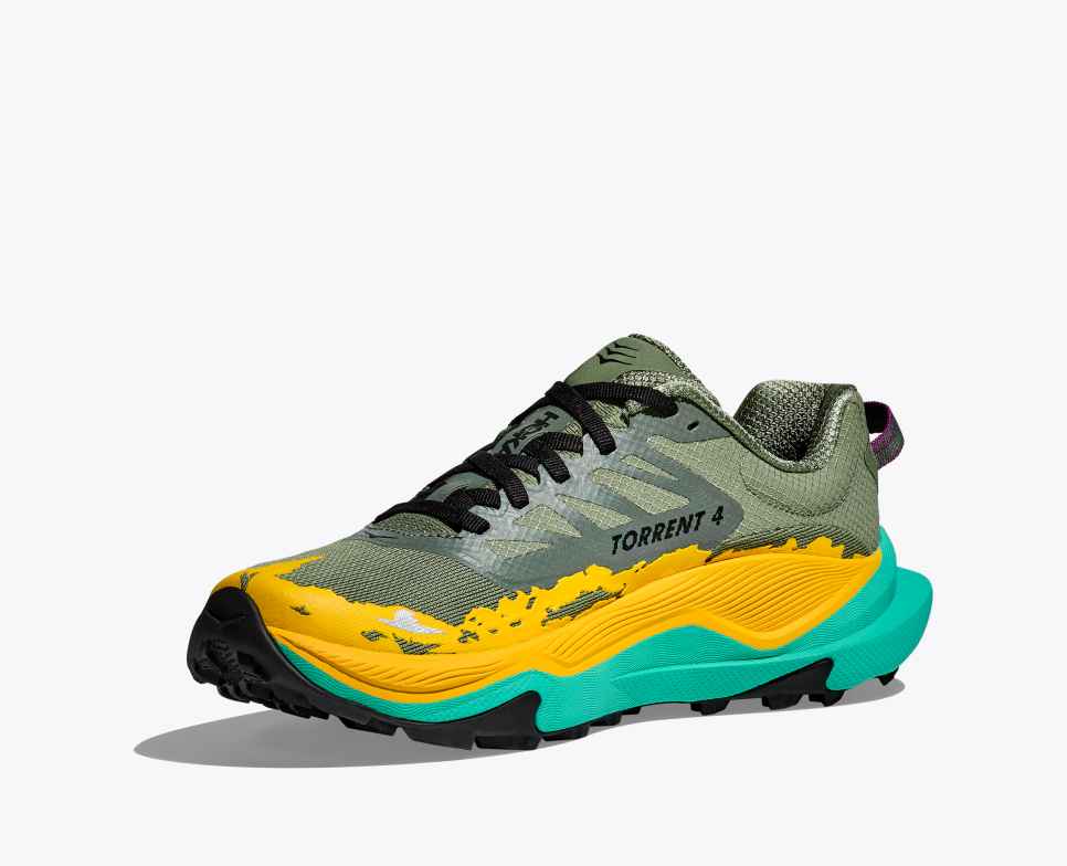 HOKA Torrent 4 Sukulentní / Elektrická akvamarínová