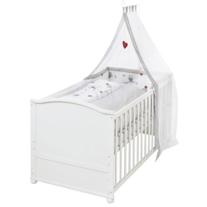 Berço conversível para bebê - 70 x 140 cm - ROBA - ADAM ET EULE - Com acessórios - Branco