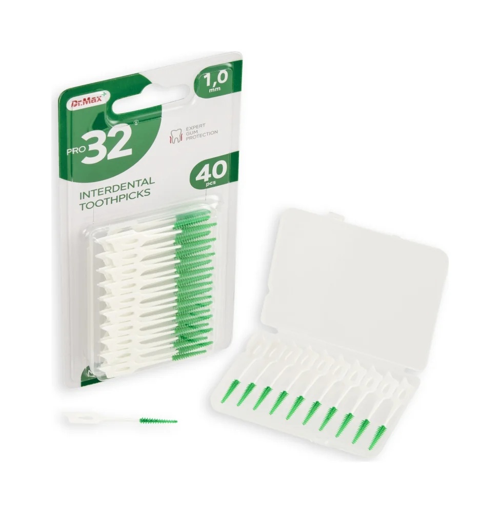 Escova interdental DR. MAX Pro32 1 mm 40 unidades para higiene oral