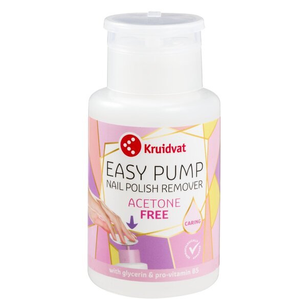 Odlakovač na nechty Kruidvat Nail Care Easy Pump bez acetónu 175 ml