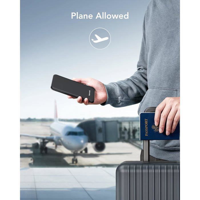 Batterie Externe USB C Power Bank 26800mAh Batterie Externe Quick Charge Compacte Autorisé en Avion avec 4 Port Smart E Sorties
