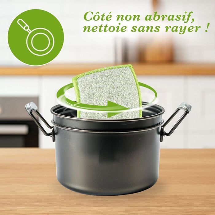 Spugne lavabili - WOODOURS - Microfibra ultra assorbente - Zero sprechi - Resistenti ai graffi