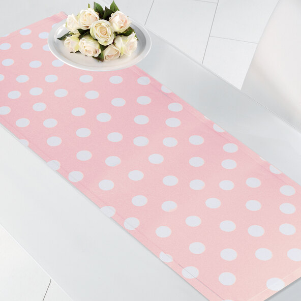 Points bordløper, sett med 2, 50 x 140 cm, antikk rosa