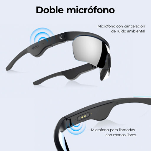 Ochelari inteligenți Ksix Phoenix cu muzică, apeluri și protecție UV400