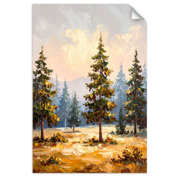 Naklejka samoprzylepna Feeby Krajobraz Górski Drzewa Natura 20x30