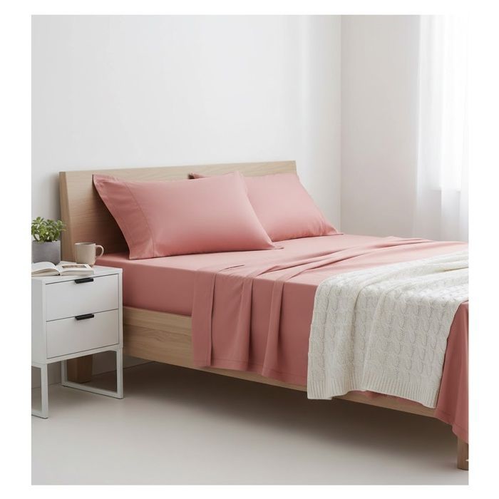 Flaches Laken 240 x 290 cm, modernes Rosa