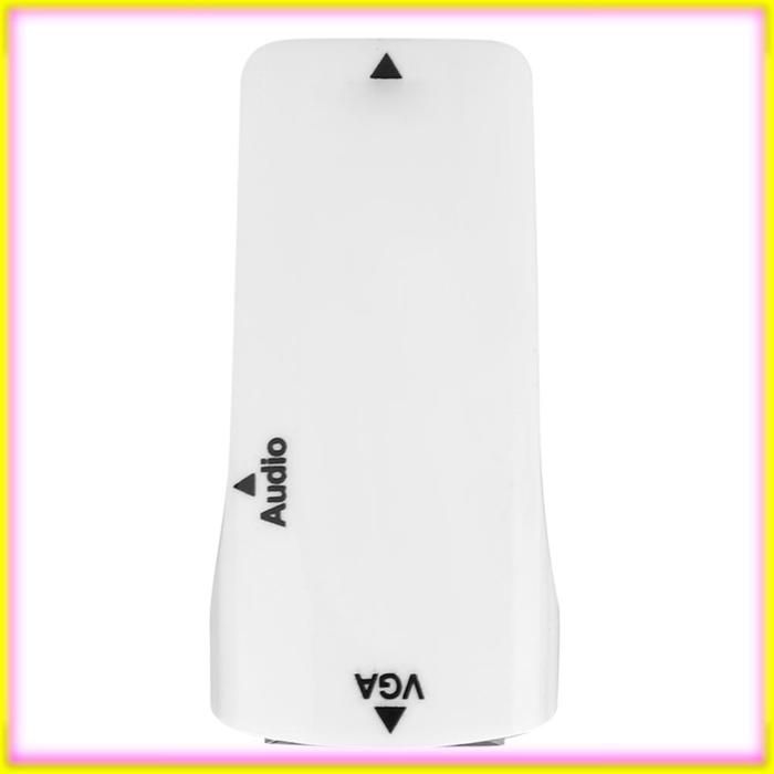 keenso Adaptateur compatible HDMI vers VGA White 1080P HD Multimedia Interface Female To VGA Female video videoprojecteur Blanc