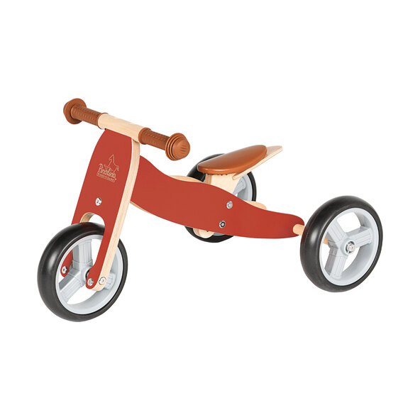Mini bicicletă de echilibru Charlie, roșie/naturală
