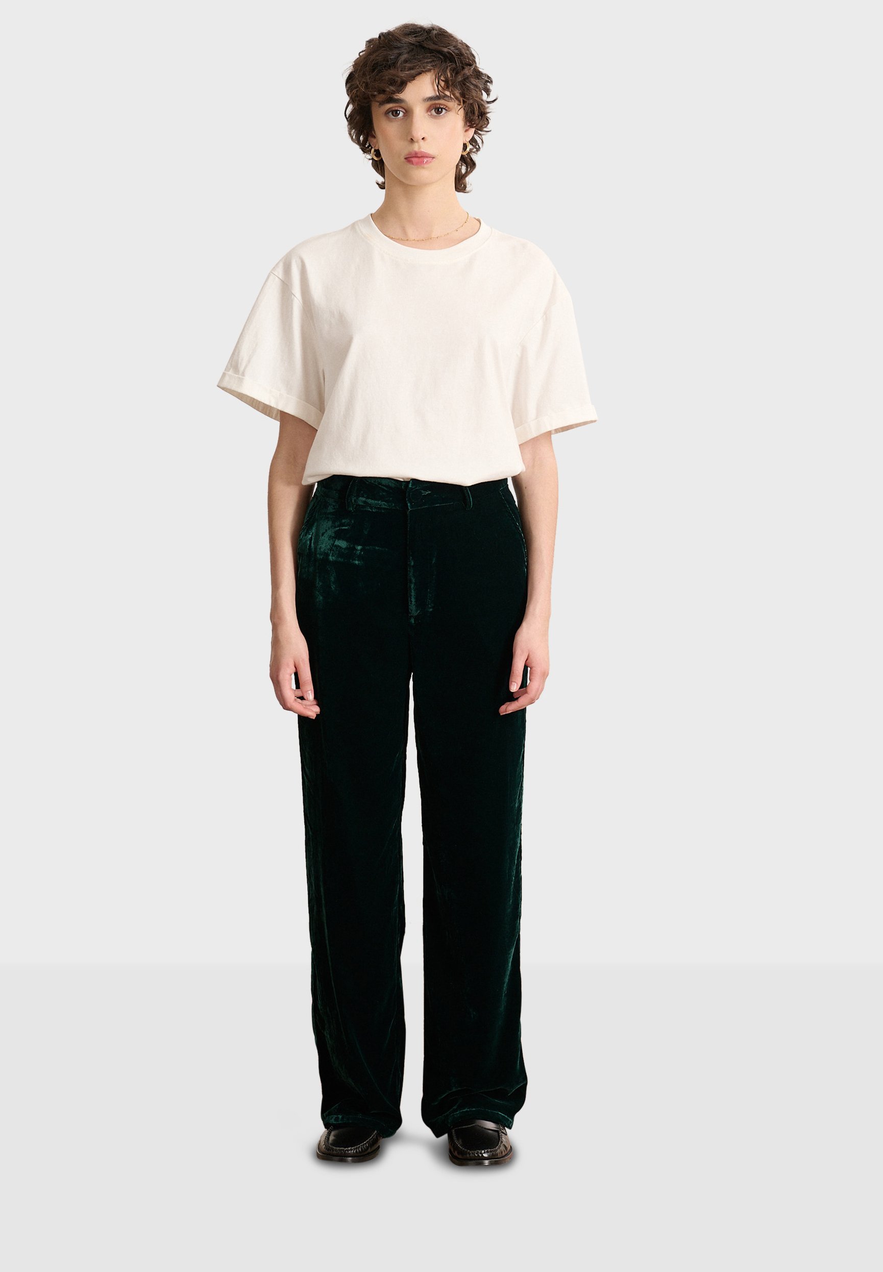Garance Paris SLACKS KLAYA - Broek - flesgroen
