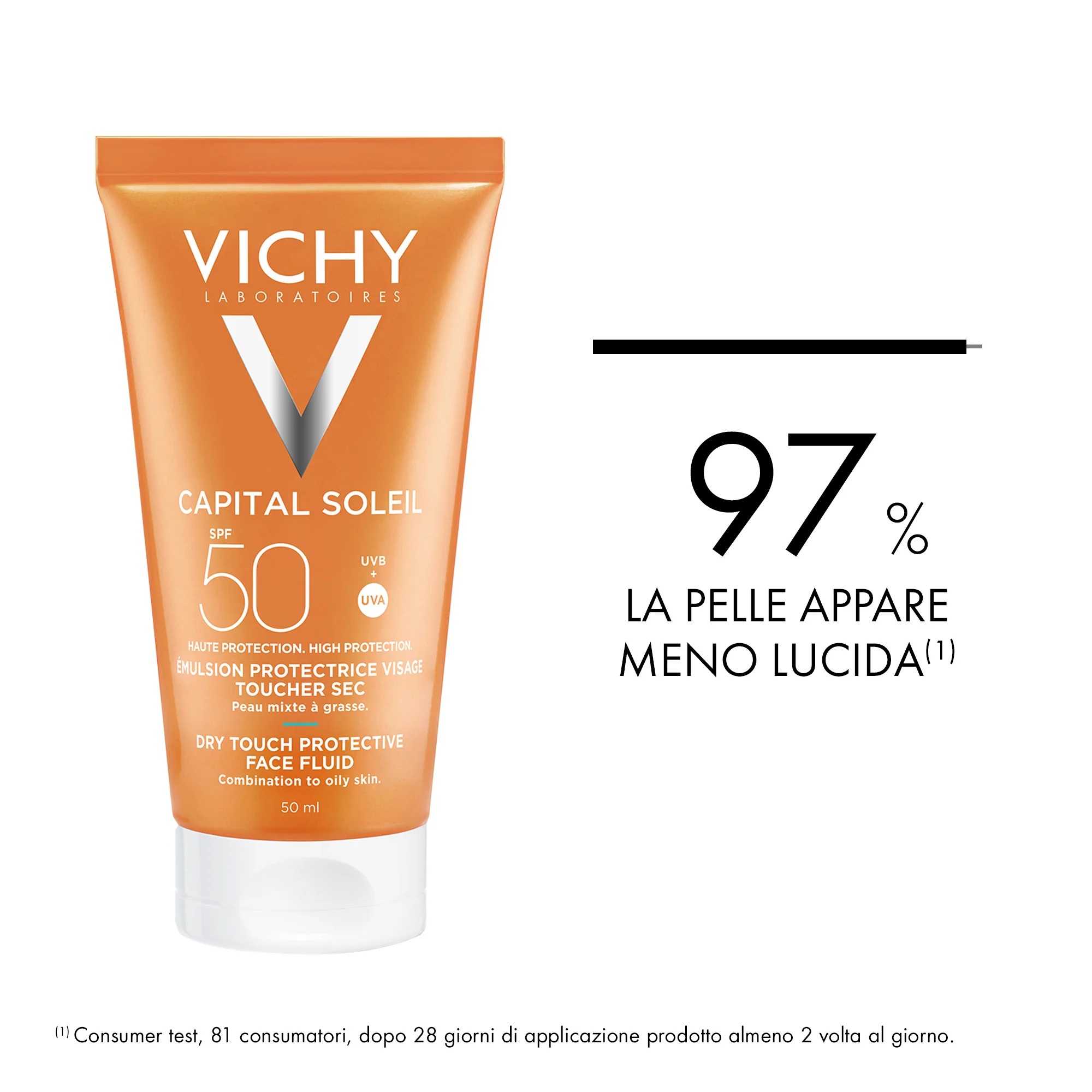 VICHY Vichy Idèal Soleil Anti-glans Emulsie met SPF 50 voor de vette huid 50 ml