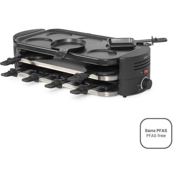 Máquina para raclette, pizza y crepes para 8 personas - Livoo - DOC337 -