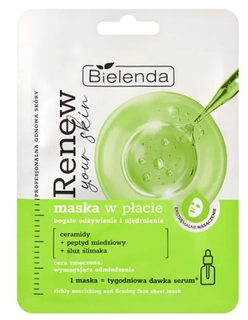 Bielenda Renew Your Skin Maska w płacie bogate odżywienie i ujędrnienie