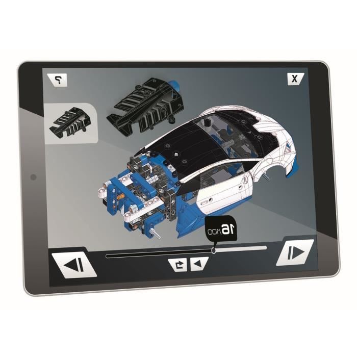 CLEMENTONI - Lamborghini Huracàn STO à construire - Roues orientables - Manuel illustré et application pour visualisation 3D - Fabri