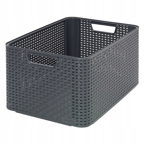 Curver Koszyk Pojemnik 30L Organizer Ciemny Szary
