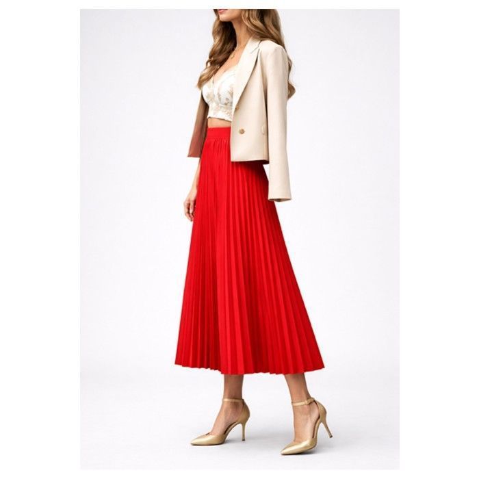 Jupe longue Femme, Rouge