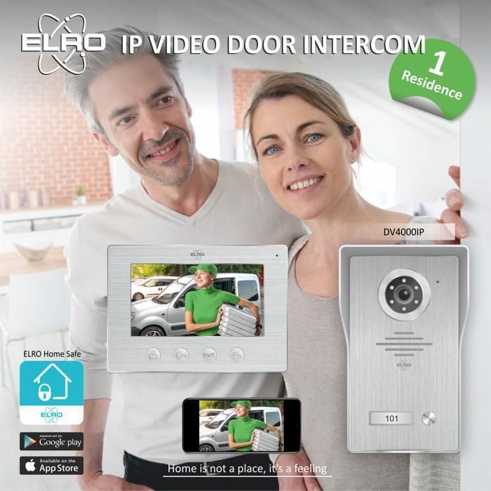 IP-deurintercom - ELRO - DV4000IP - Full HD 1080P-camera - Nachtzicht - 7-inch monitor