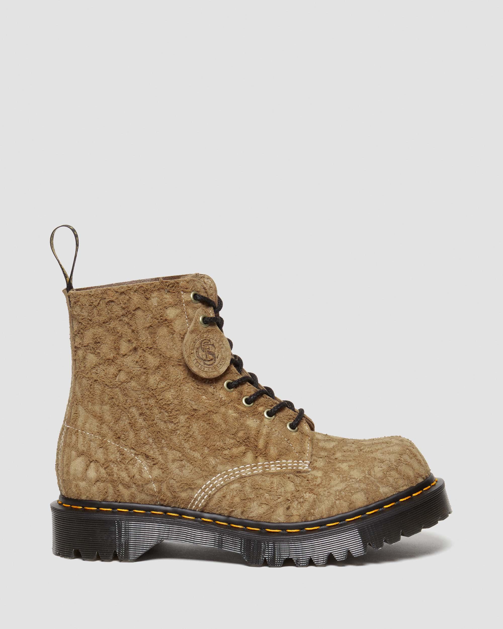 1460 Pascal Made in England Emboss Suede Lace Up Boots