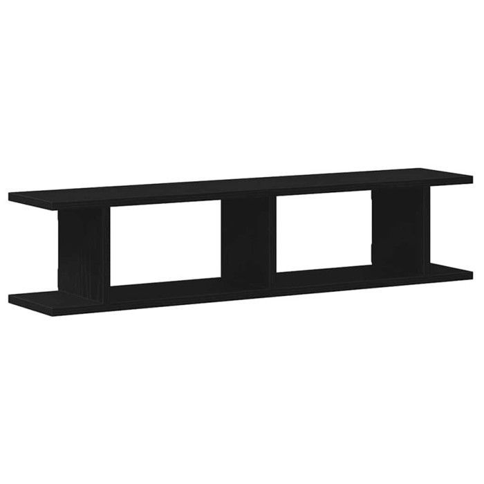 Étagères murales 2 pcs chêne noir 90x18x20 cm bois d ingénierie