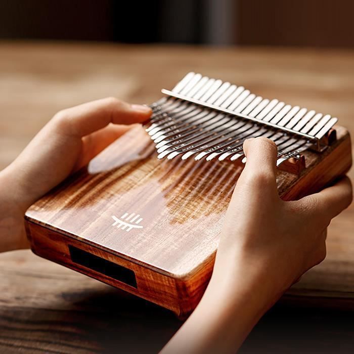 Piano de dedo Kalimba portátil Piano de pulgar 21 teclas Instrumento musical de madera de caoba - PIMPIMSKY
