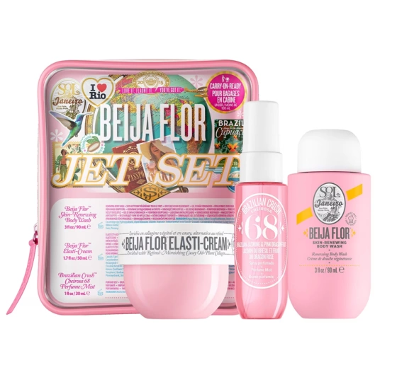 Sol de Janeiro Beija Flor Jet Set żel pod prysznic 90ml   krem do ciała 50ml   spray 30ml