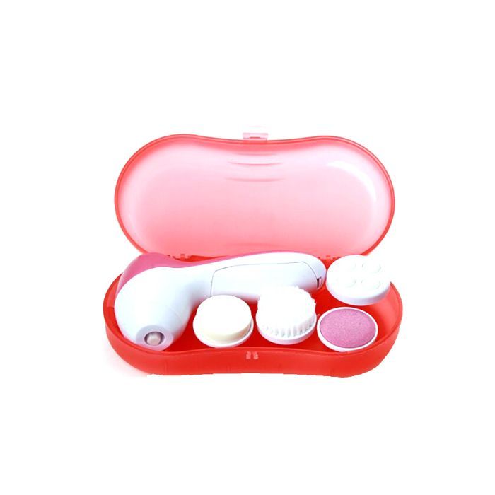 Brosse nettoyante électrique pour le visage étanche pour un nettoyage en profondeur et un peeling doux avec 5 têtes de brosse