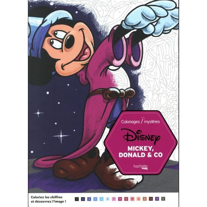 Libro - Libro de colorear misterioso de Disney: Mickey, Donald y compañía - Hachette - 2021 - 64 páginas