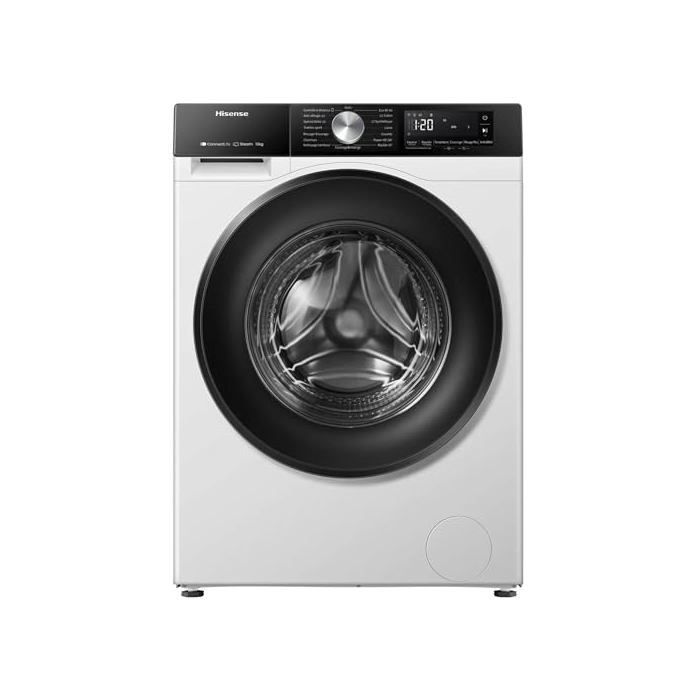 Lavadora Hisense WF3S1043BW3 - 10,5 kg - Wi-Fi - 99,9% vapor - Clase energética A