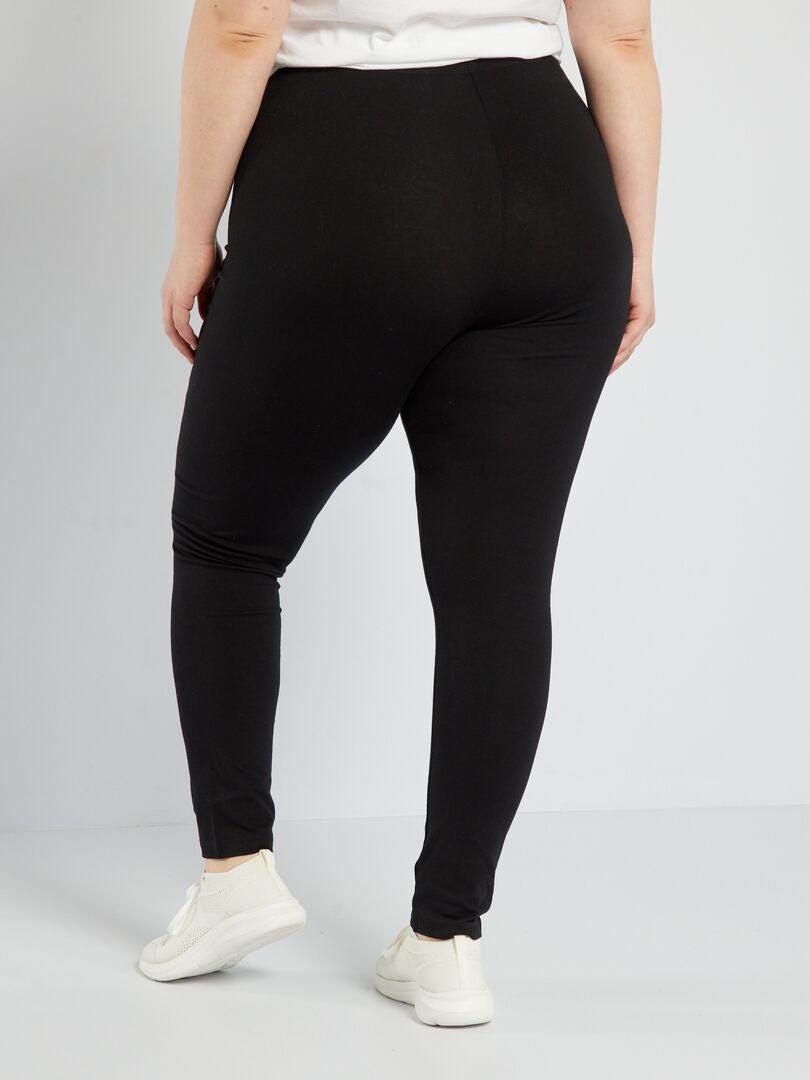 Stretch katoenen lange legging - zwart
