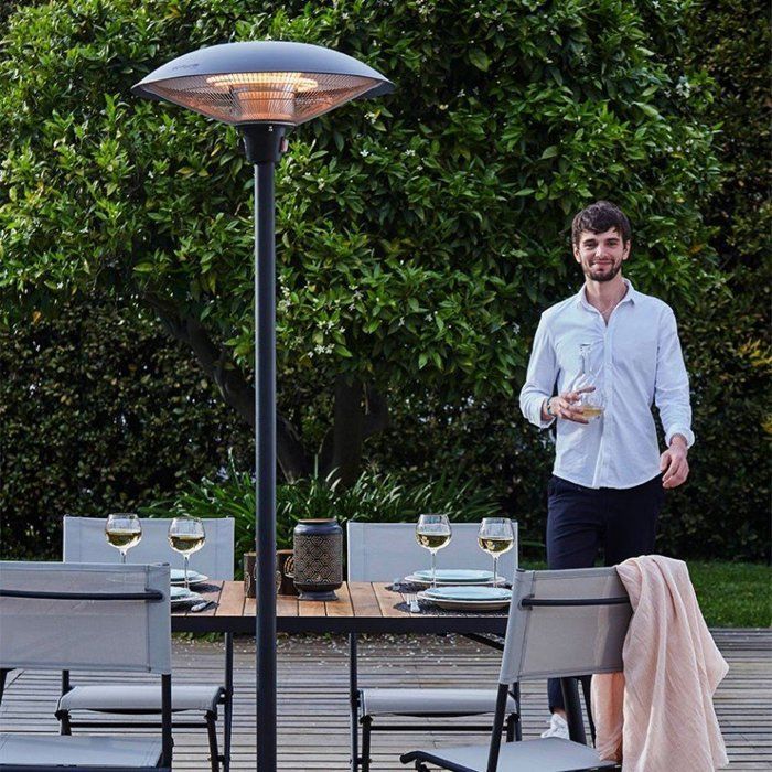 Milan Black Electric Patio Heater - FAVEX - 2100W - Outdoor - Economical - Durable