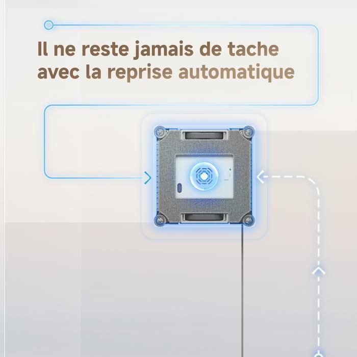 dreame C1 Fensterputzroboter, 5500 Pa Saugkraft, zuverlässiger Schutz und Sicherheit, CornerClean-Technologie