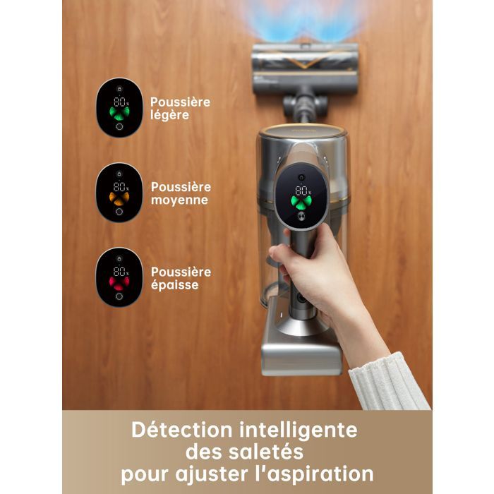 Aspirapolvere senza fili Dreame R20, potente aspirazione da 190 AW, ideale per la pulizia della casa, dei peli di animali e dei tappeti.