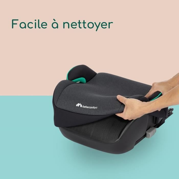 Seggiolino auto BEBECONFORT Manga i-Fix, rialzo ISOFIX, per bambini dai 6 ai 12 anni, da 22 a 36 kg, altezza 125-150 cm, colore nero fumé.