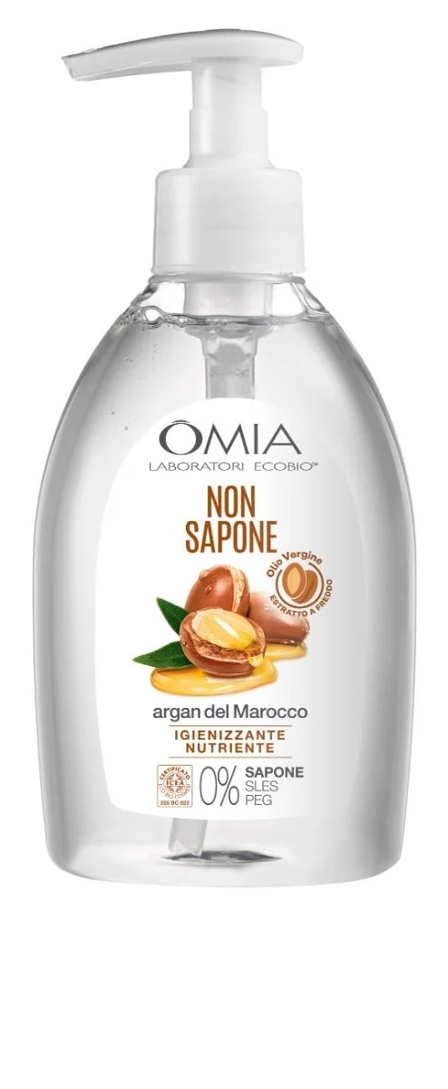 OMIA Nettoyant écologique sans savon pour le visage et les mains à l'huile d'argan bio 300 ml