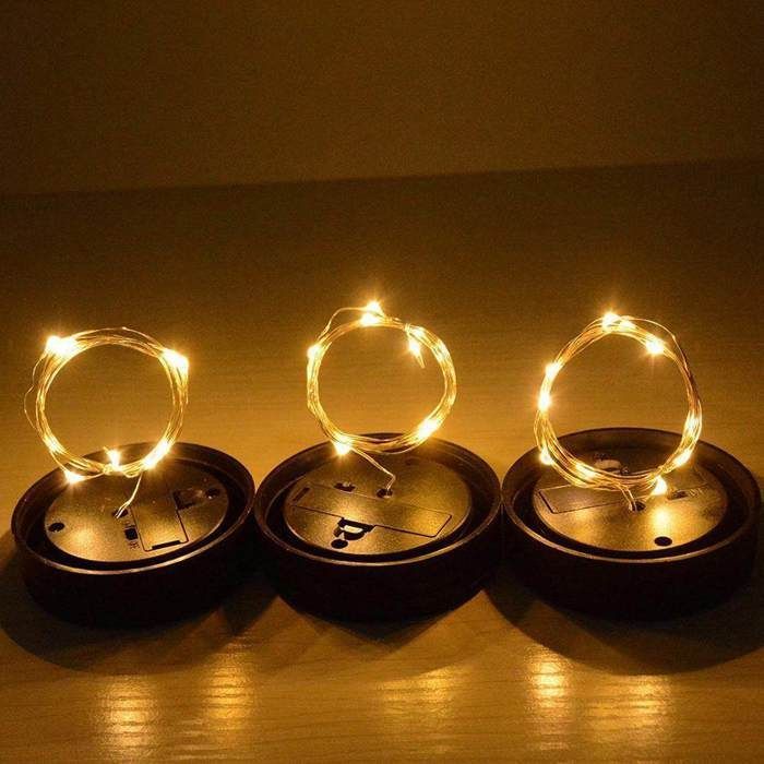 Solar Mason pot Lights pack de 3 Garden decor Mason pot Lights 20 LED Solar Fairy chandelier meilleur pour la bouche