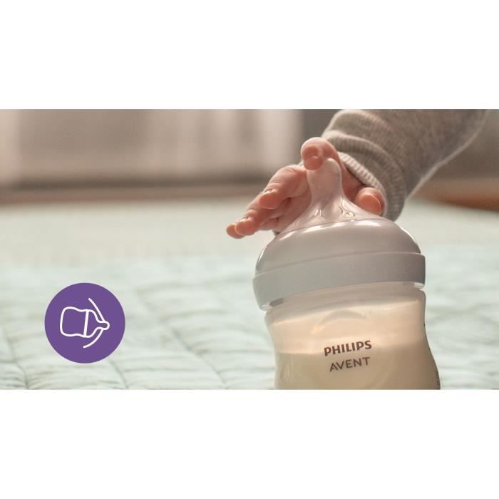 Newborn Kit - PHILIPS AVENT - Natural 3.0 - 2 x 125ml Bottles + 2 x 260ml Bottles + Ultra Soft Soother 0-6M + Bottle Brush
