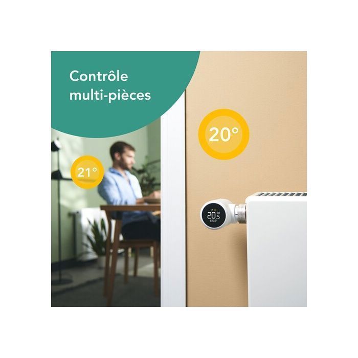 Kit de termostato conectado Tado X con 2 cabezales