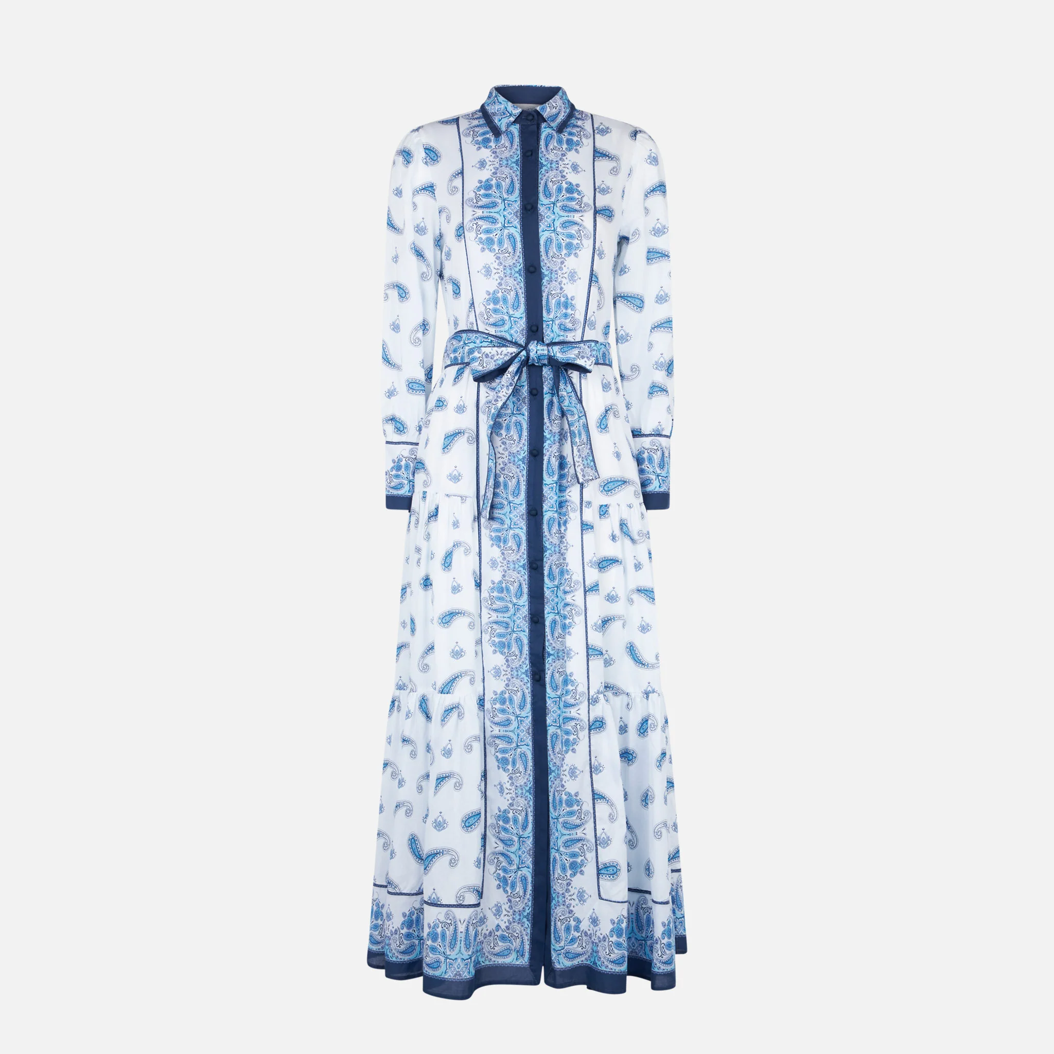 Jensen lange jurk met paisleyprint voor dames