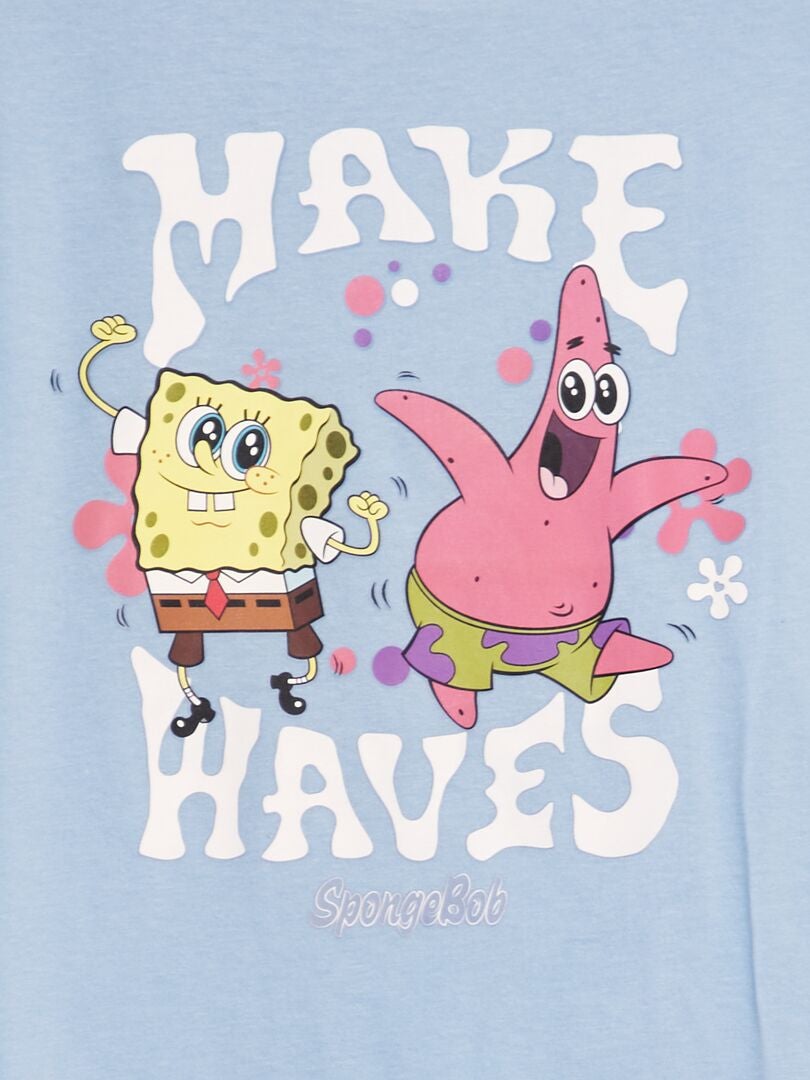 'SpongeBob' katoenen T-shirt - BLAUW