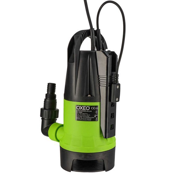 Bomba sumergible de 750 W con sensor electrónico integrado - Bomba para la eliminación de aguas sucias - Altura de elevación de 7 m - Cable de 10 m