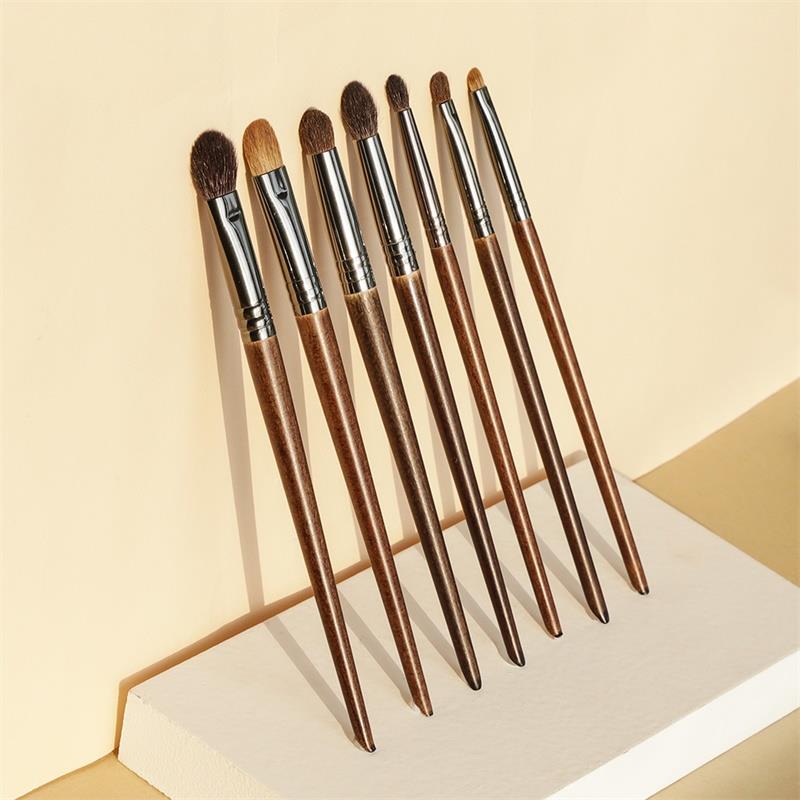 OVW – Kit de maquillage professionnel complet, brosse conique, poils naturels de chèvre, nabor dlya makiyazha oogschaduw kwasten Eye Shader, 7 pièces