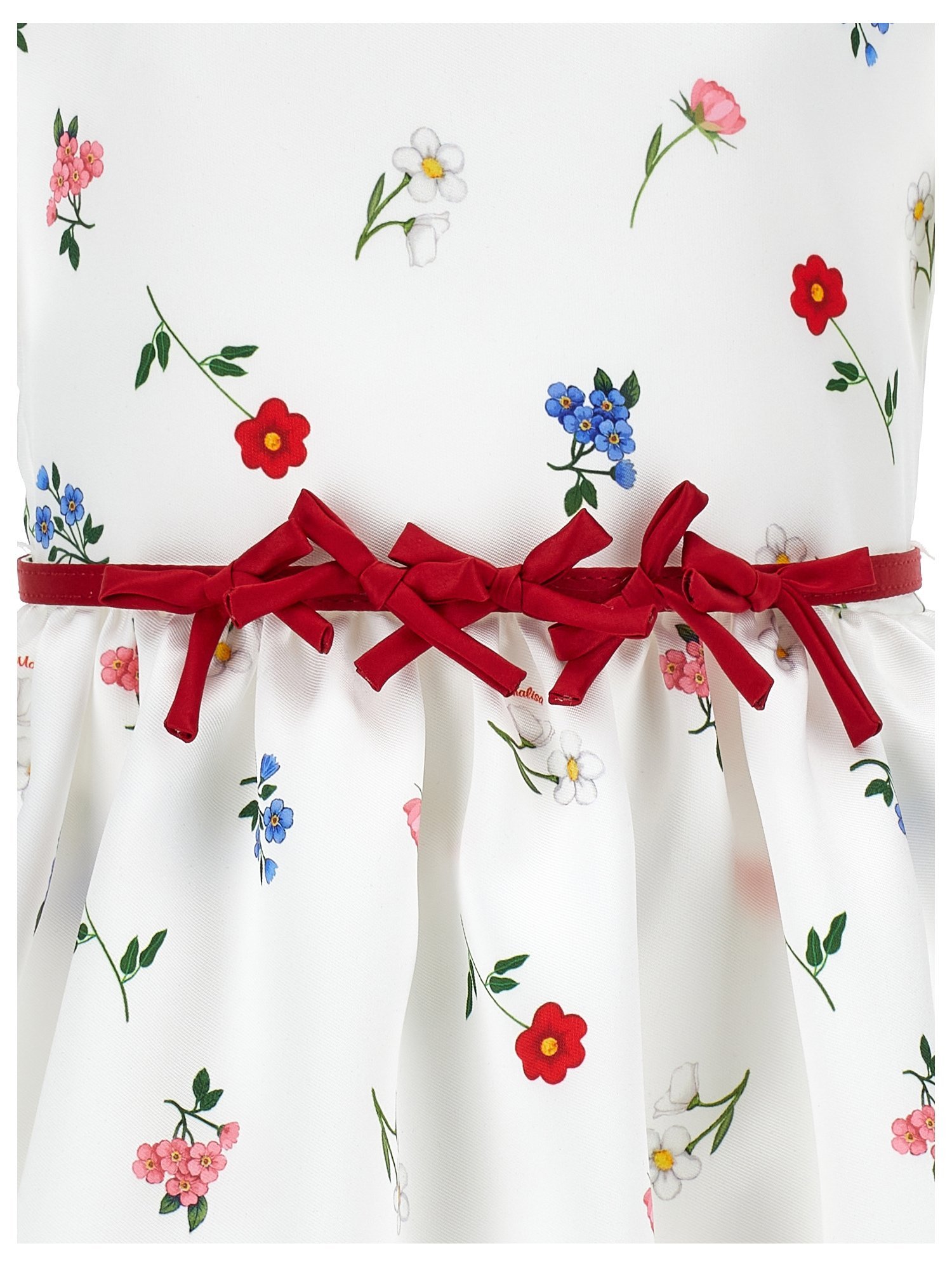 Monnalisa GARDEN PARTY MIKADO KLEID MIT BOTANISCHEM PRINT - Cocktailkleid / Partykleid - creme/mehrfarbig