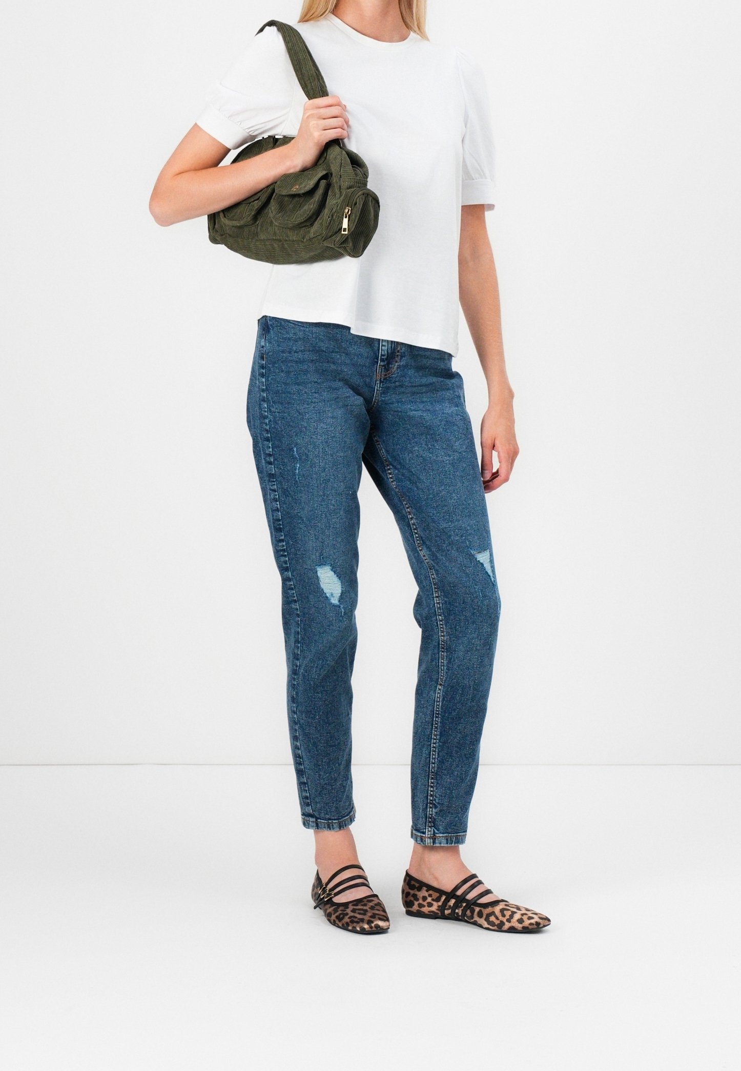 Jeans Pieces coupe fuselée - denim bleu