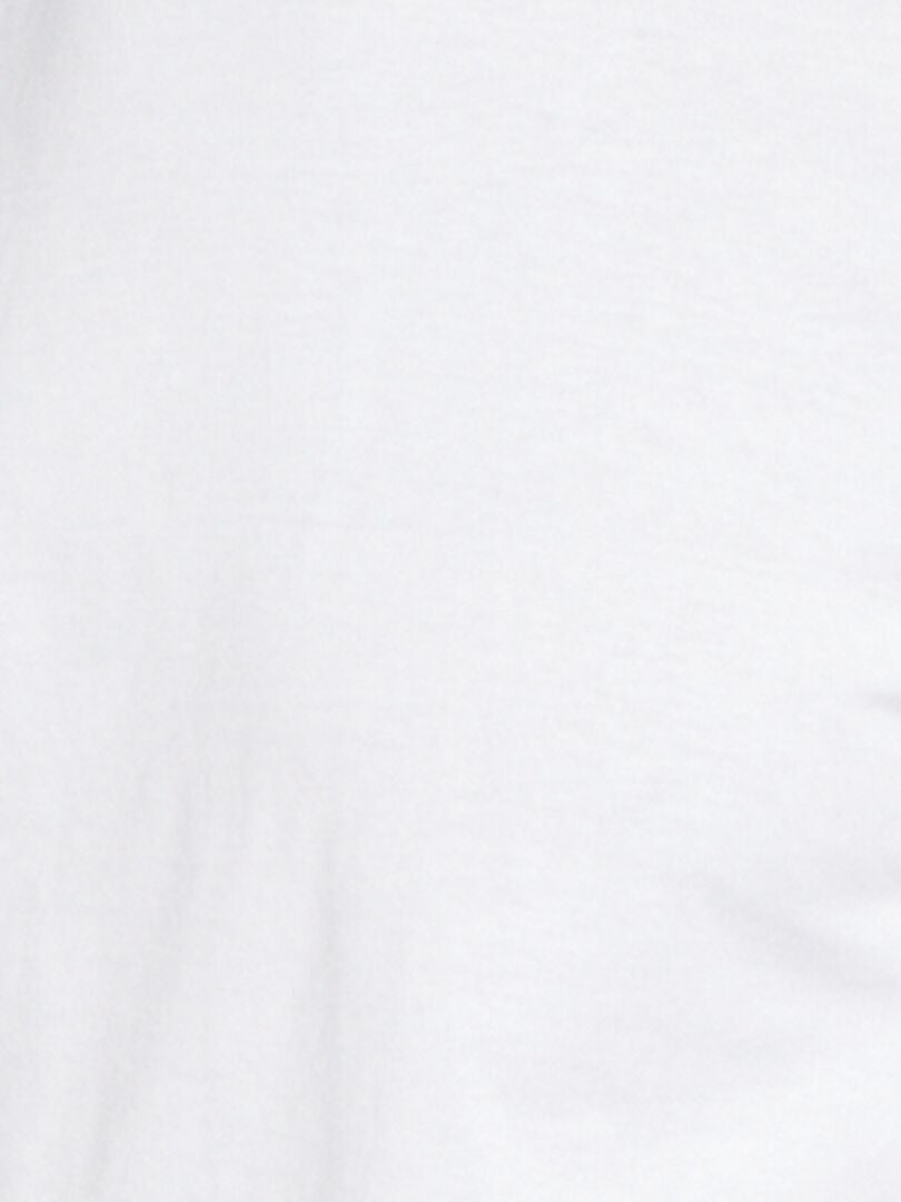 Effen recht model T-shirt van jersey - wit